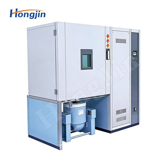 Single vertical axis combined environmental test system